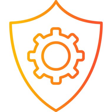 Koruma çizgisi simgesi, vektör illüstrasyonu