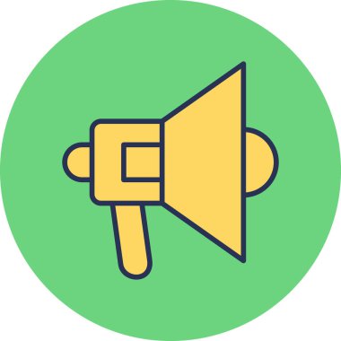 Megafon ikonu vektör illüstrasyonu