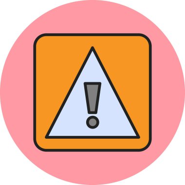 uyarı işareti simgesi, vektör illüstrasyonu