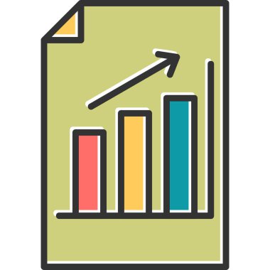 iş grafiği simgesi, vektör illüstrasyonu