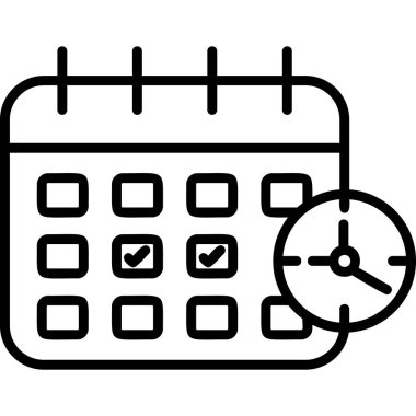 Takvim. Web simgesi basit illüstrasyon