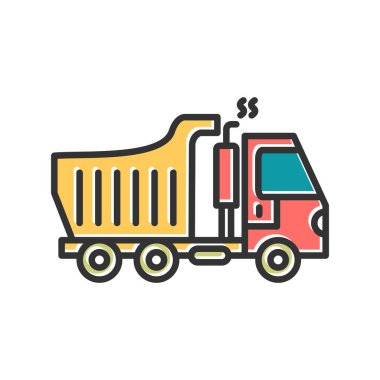 Kamyon soyut simge vektör çizimi