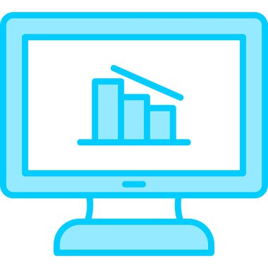 Çevrimiçi Veri Analizi simgesi vektör illüstrasyonu