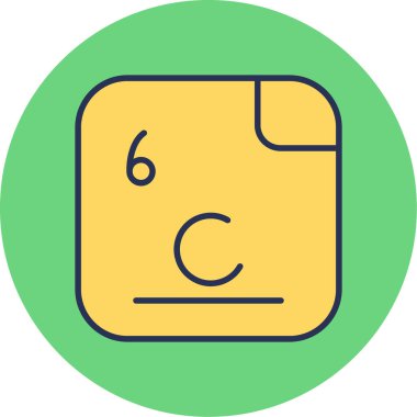 Karbon modern simge, vektör illüstrasyonu