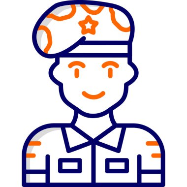 asker simgesi vektör illüstrasyonu