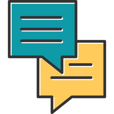 Sohbet mesajı. Basit resimleme