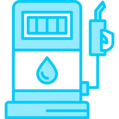 Yakıt istasyonu simgesi, vektör illüstrasyonu