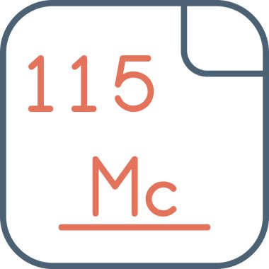 Moscovium, kimyasal element, web basit illüstrasyon