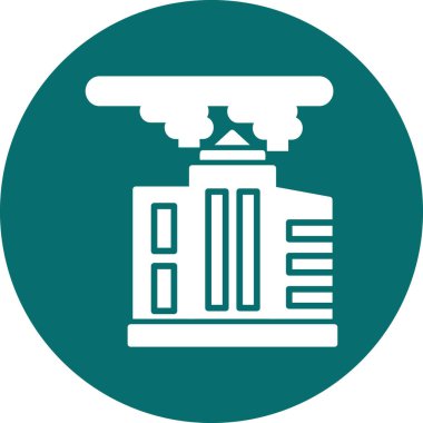 Modern yapı simgesinin vektör illüstrasyonu