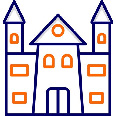 kale ikonu vektör illüstrasyonu