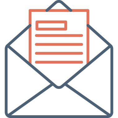 E- posta İş Teklif simgesi vektör illüstrasyonu