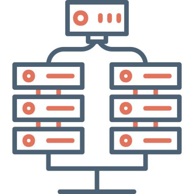 Sunucu. Web simgesi basit illüstrasyon