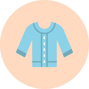 Gömlek simgesi, vektör illüstrasyonu