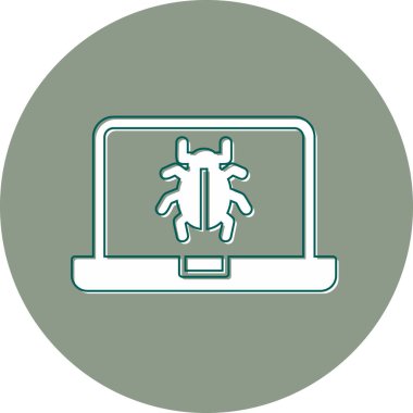 Kötü amaçlı web simgesi basit illüstrasyon