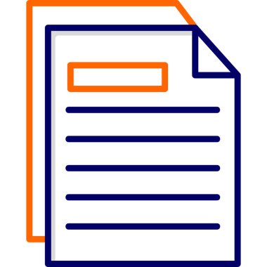 Belge simgesinin vektör illüstrasyonu