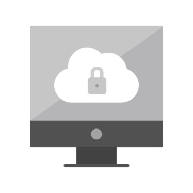 vector cloud technology icon illustration