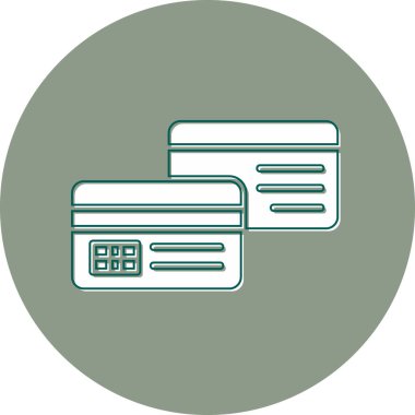 Kredi kartıyla. Web simgesi illüstrasyonu