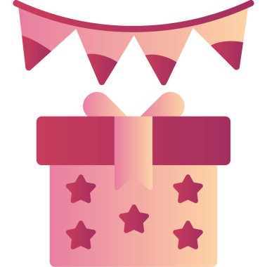 Yay ve kurdele vektör illüstrasyon tasarımlı hediye kutusu