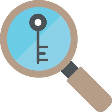 vektör tuşları simgesi renk arkaplanında izole edildi