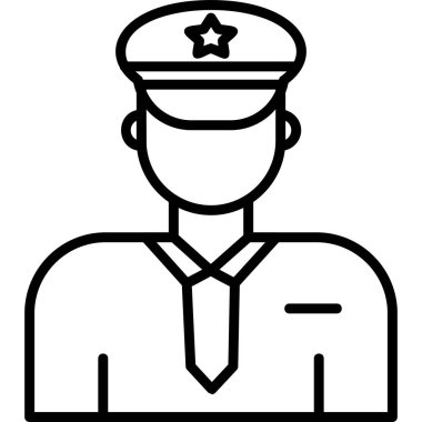 Police web icon. simple illustration