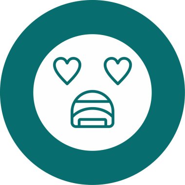 Şaşırmış emoji, web simgesi basit illüstrasyon