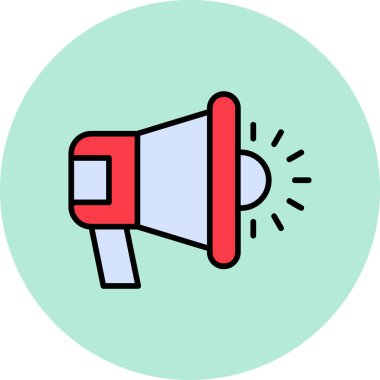 Megafon ikonu vektör illüstrasyonu