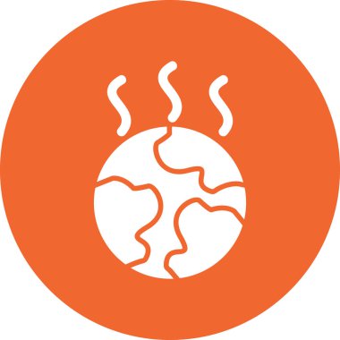 Küresel ısınma modern ikon vektör çizimi