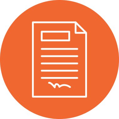 Contract icon, vector illustration simple design