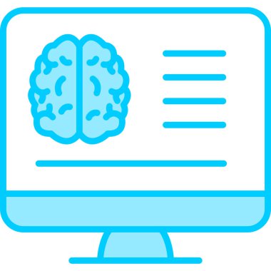 Brain Test Report icon modern vector illustration