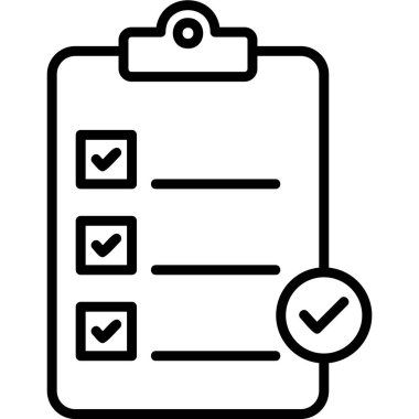 Checklist icon, vector illustration simple design