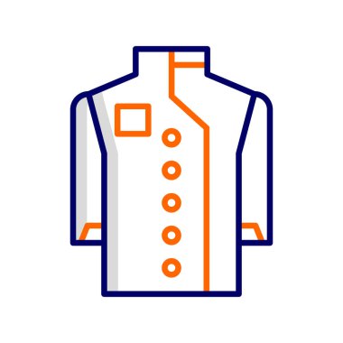 Şef Ceket simgesinin vektör illüstrasyonu