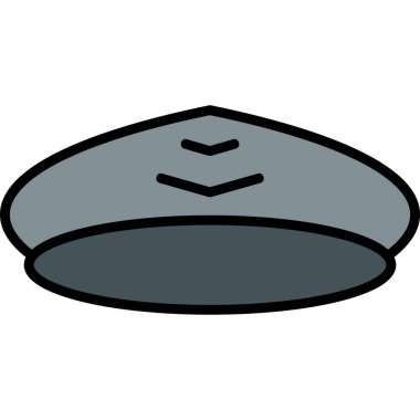 Pilot kaptan şapka illüstrasyon, havacılık mesleği simgesi 