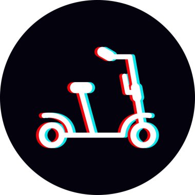 Çizgi scooter ikonu. vektör illüstrasyonu 