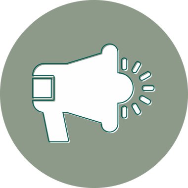 Megafon ikonu vektör illüstrasyonu