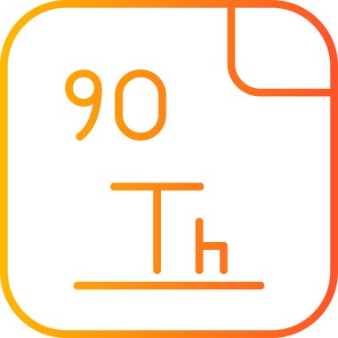 Toryum, kimyasal element, ağ basit illüstrasyon