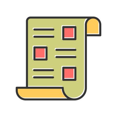 Belge simgesinin vektör illüstrasyonu