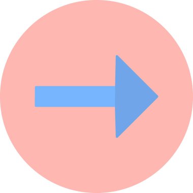 Sağ Ok simgesi, vektör illüstrasyonu