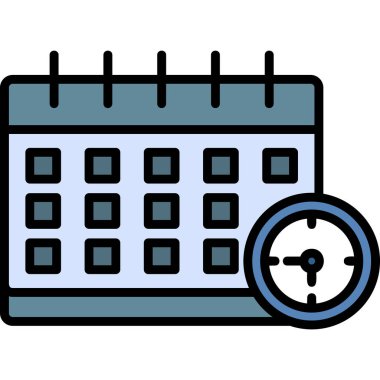 Takvim. Web simgesi basit illüstrasyon