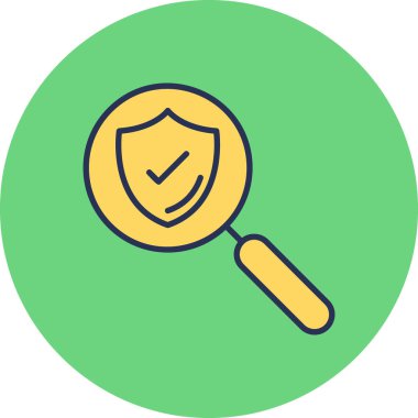 Büyüteçle büyüteç düz tasarım vektör çizimi