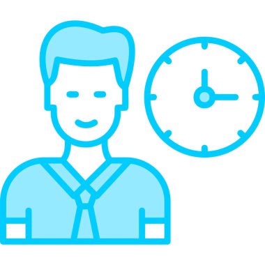 Çalışma Saati, zaman yönetimi vektör illüstrasyonu