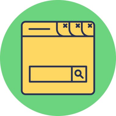 Arama Barı. Web simgesi vektör illüstrasyonu