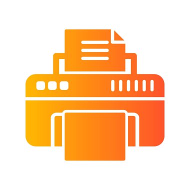 Yazıcı simgesinin vektör illüstrasyonu