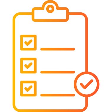Checklist icon, vector illustration simple design