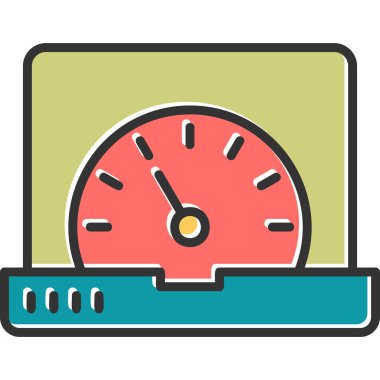 güç metre vektör simgesi 