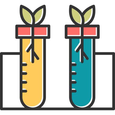 test tübü web simgesi basit tasarım