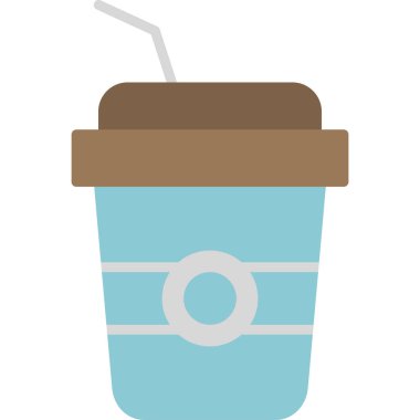 Kahve. Web simgesi basit illüstrasyon