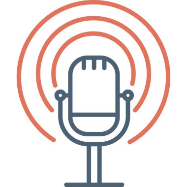 Yayın simge vektör çizim