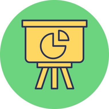 Pasta çizelgesi simgesi, modern tasarım illüstrasyonu