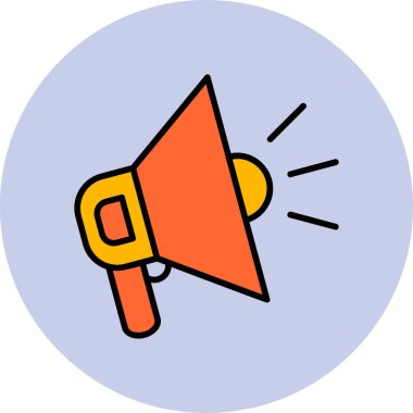 Megafon ikonu vektör illüstrasyonu