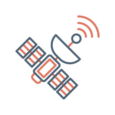 uydu simgesi vektör illüstrasyonu